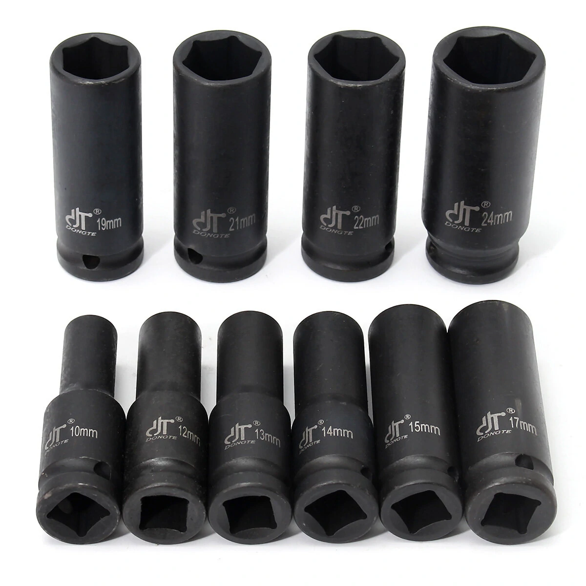 Ingersoll Rand 10Pcs 1/2 Drive Deep Impact Socket Set | Metric 10-24mm