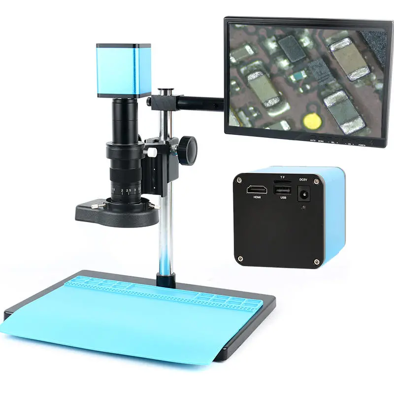 Autofocus HDMI Digital Microscope Camera - 180X Lens with 10.1 LCD & Ring Light