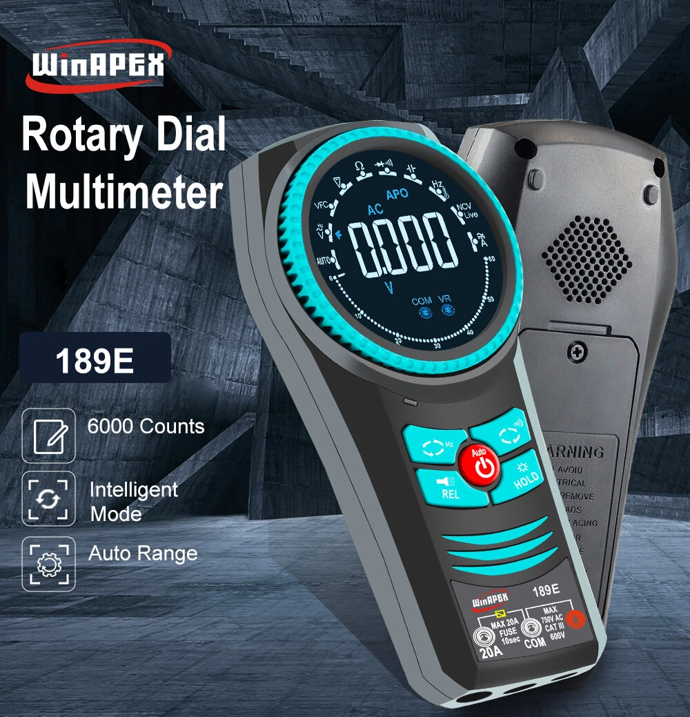 WinAPEX 189E Auto Range Smart Rotary Multimeter | 5999 Counts High Precision