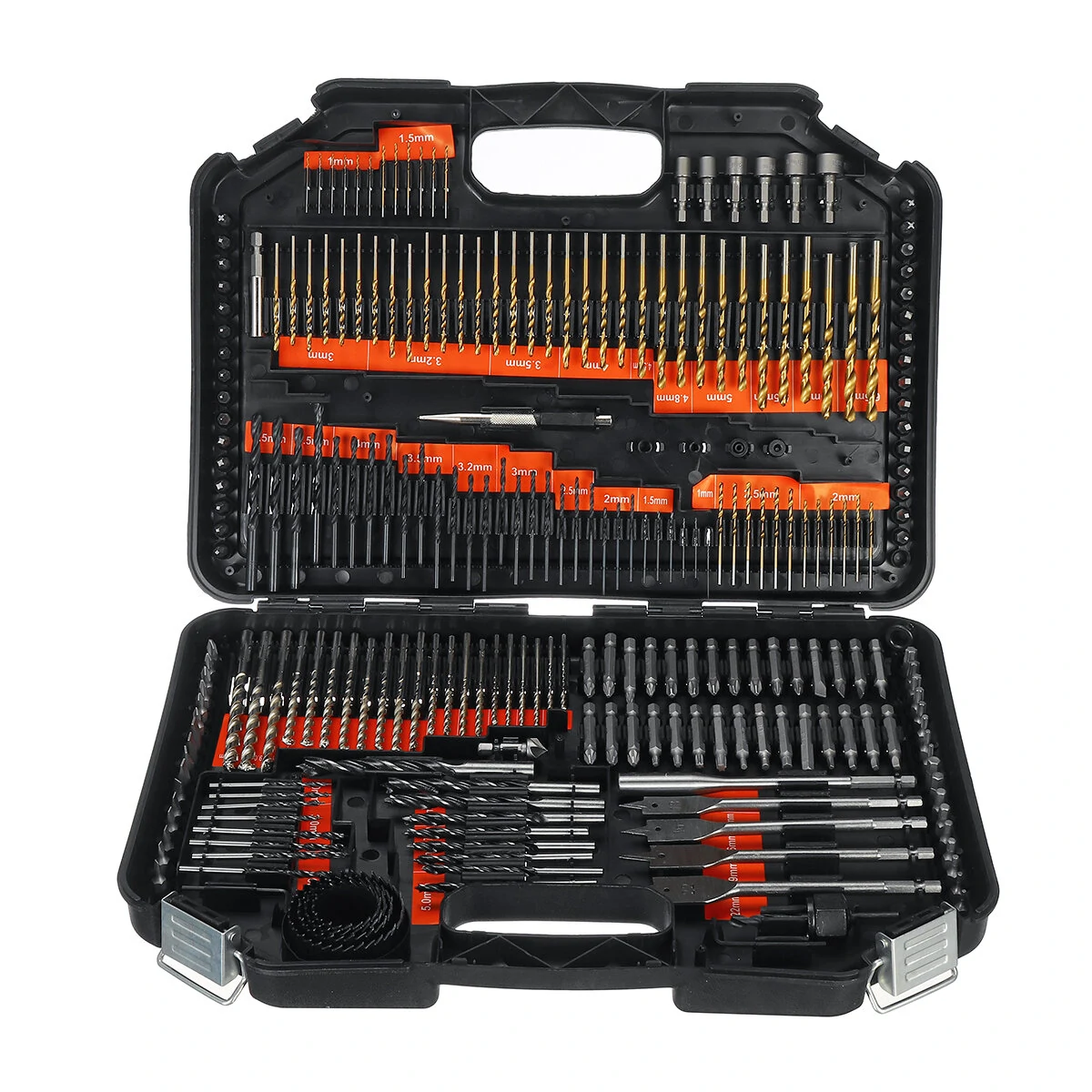 246 Pcs Drill Bit Set - Woodworking, Cement & Metal Twist Drill Bits | Flat Drill