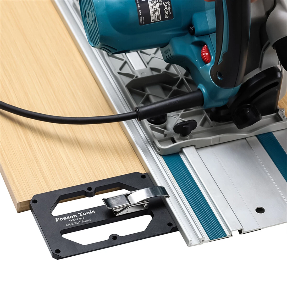 FONSON TOOLS Track Saw Square Guide - Right Angle Stop for Makita & Festool Rails