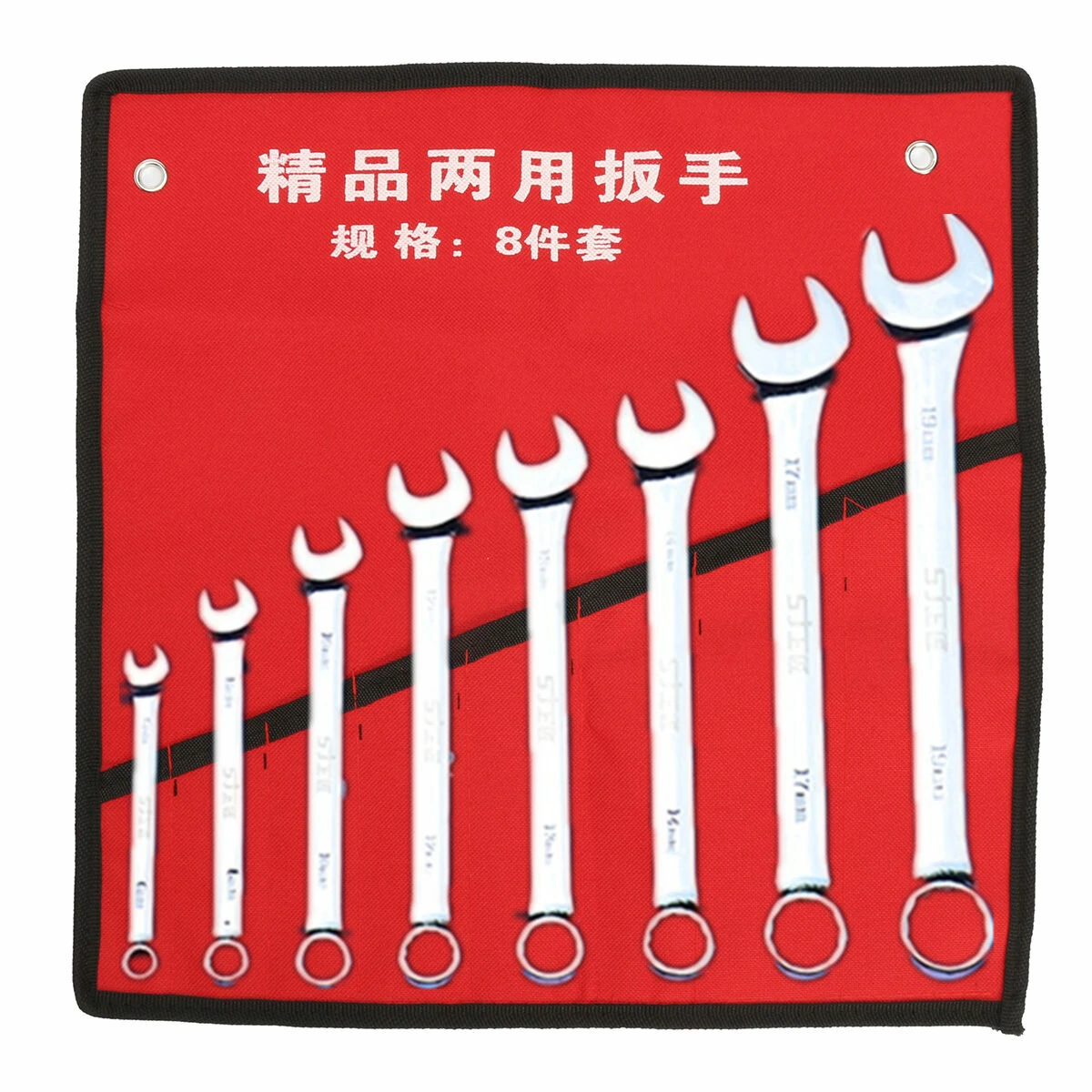 Canvas Tool Bag - 14 Pocket Roll-up Pouch for Wrenches & Spanners