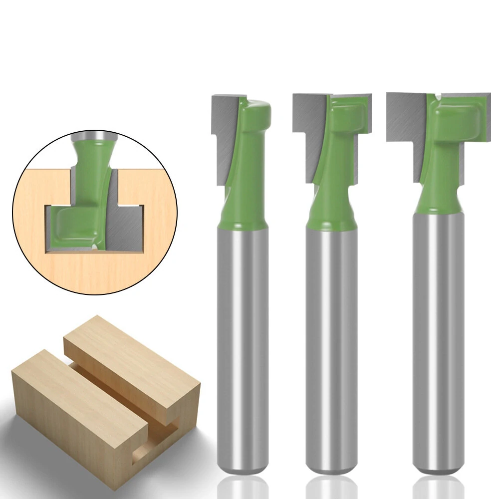 6mm 1/4 Shank T-Track Router Bit | T-Slot & Keyhole Cutter | 5/16 3/8 1/2 Lengths