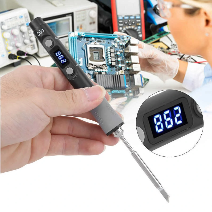 SQ-D60 60W Digital Soldering Iron Station | Type-C 12-24V | 100°C-400°C Adjustable