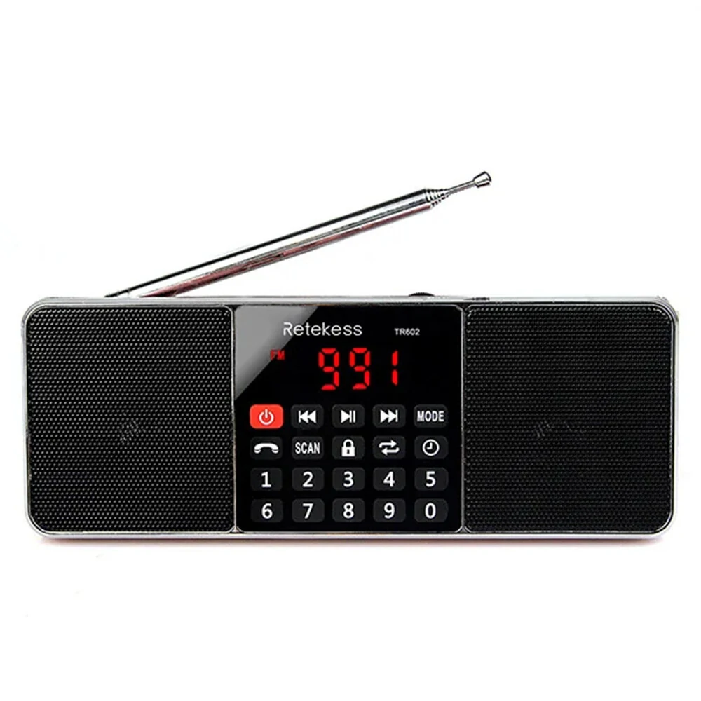 TR602 Portable AM FM Radio - Bluetooth Speaker & MP3 Player with Rechargeable Battery