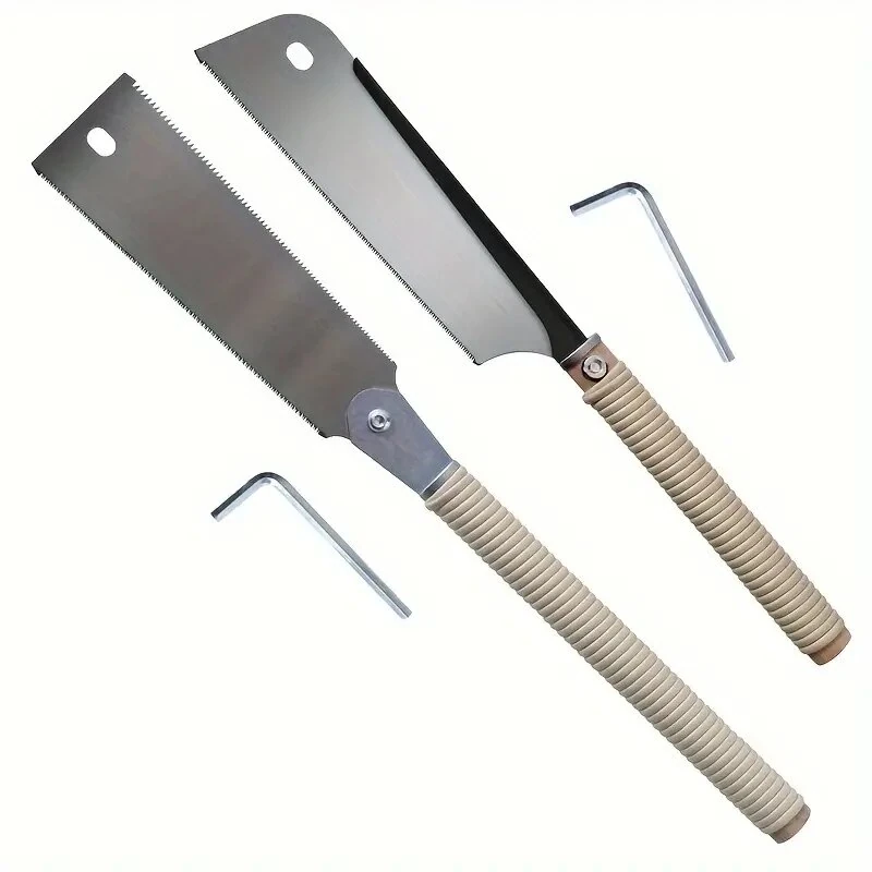 SK5 Steel Pull Saw Set | 24in Double-Edge 10/18 TPI & 20in Single-Edge 14 TPI | Woodworking DIY