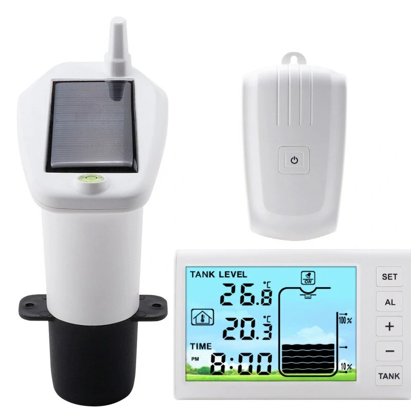 Ultrasonic Water Tank Level Sensor - Liquid Depth Meter with Temperature Display