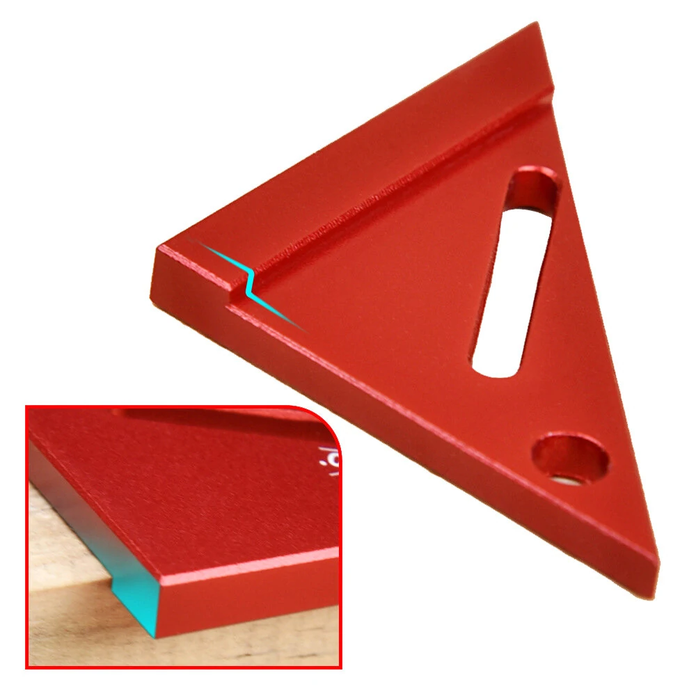 Mini Aluminum Alloy Woodworking Triangle Ruler | Compact Right Angle Tool in Inches