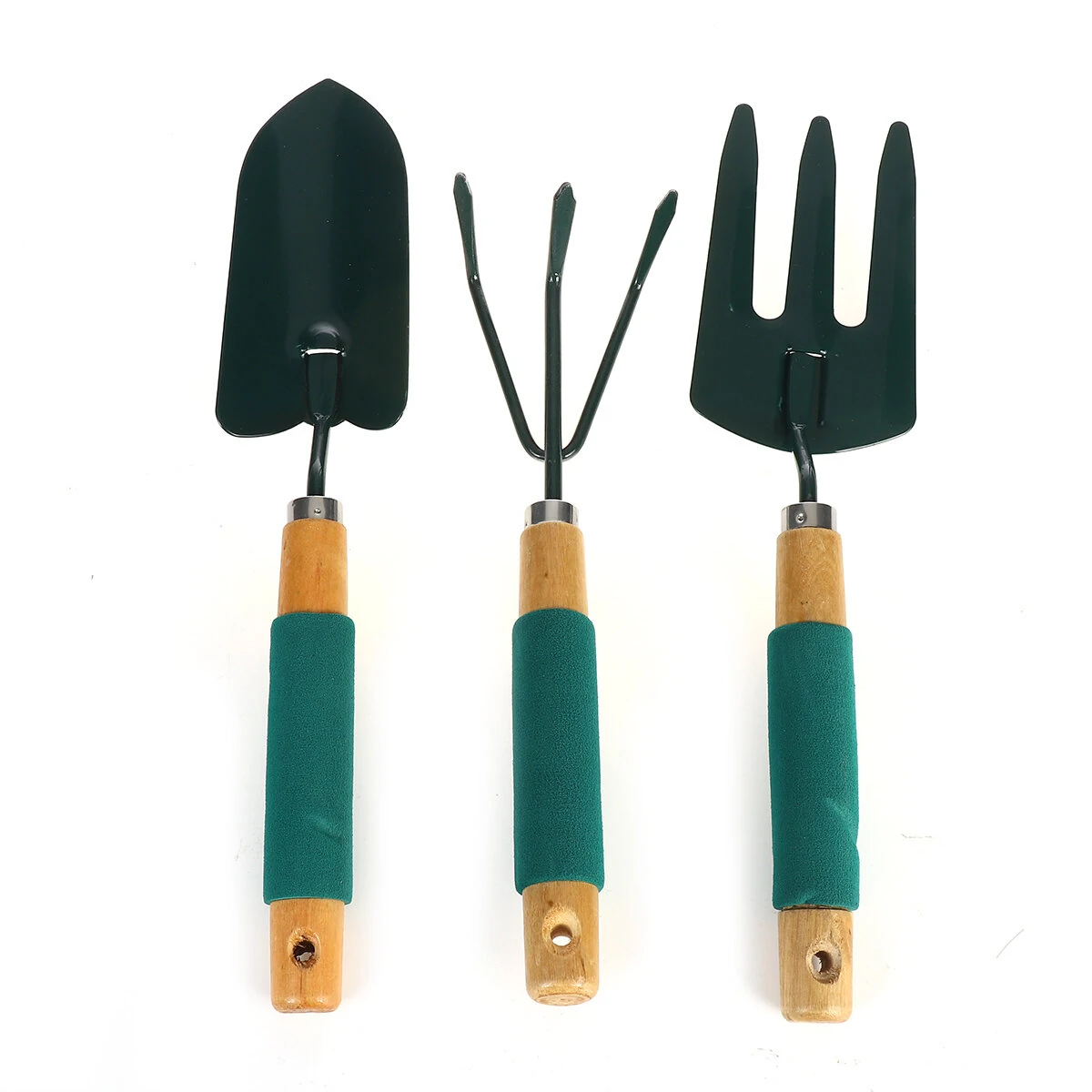 3Pcs Mini Gardening Tool Set - Durable Shovel Rake & Spade for Plant Pots
