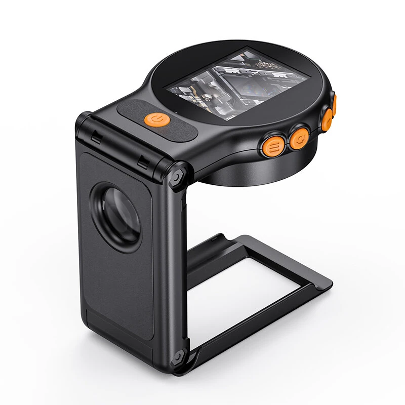 Handheld Digital Microscope 500X Magnification | 2MP Camera 2 Inch IPS Screen | 8 LED Light Type-C Rechargeable