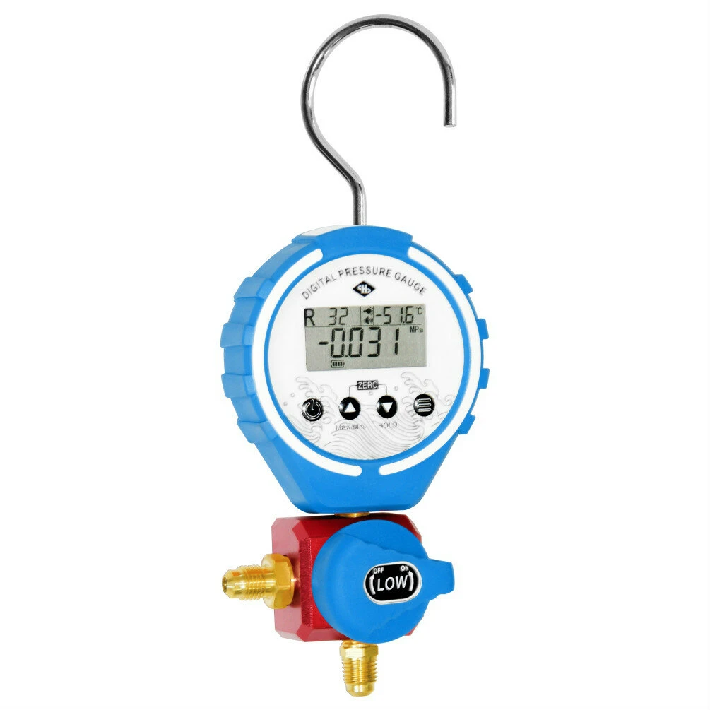 DBF-L-03L Digital Manifold HVAC Tester - Pressure Vacuum Gauge & Temperature Meter