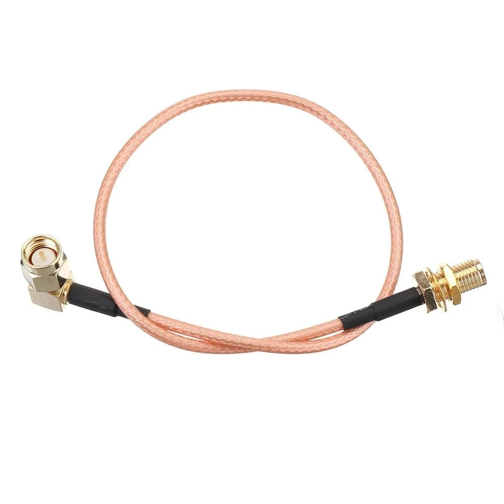 2Pcs 20CM SMA Male to Female Right Angle Pigtail Cable - RG316 Coax Wire Adapter