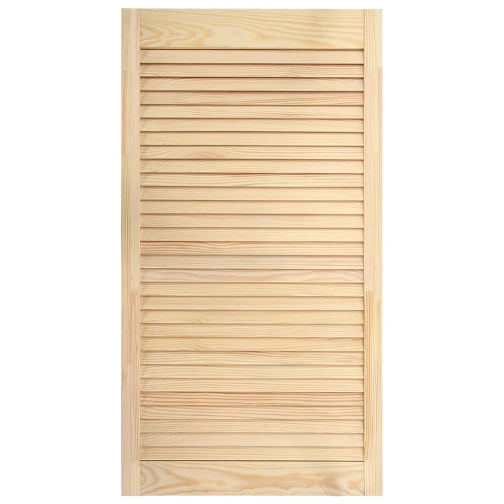 Louver Door 99.3x39.4 cm | Solid Pine Wood Tool Cabinet