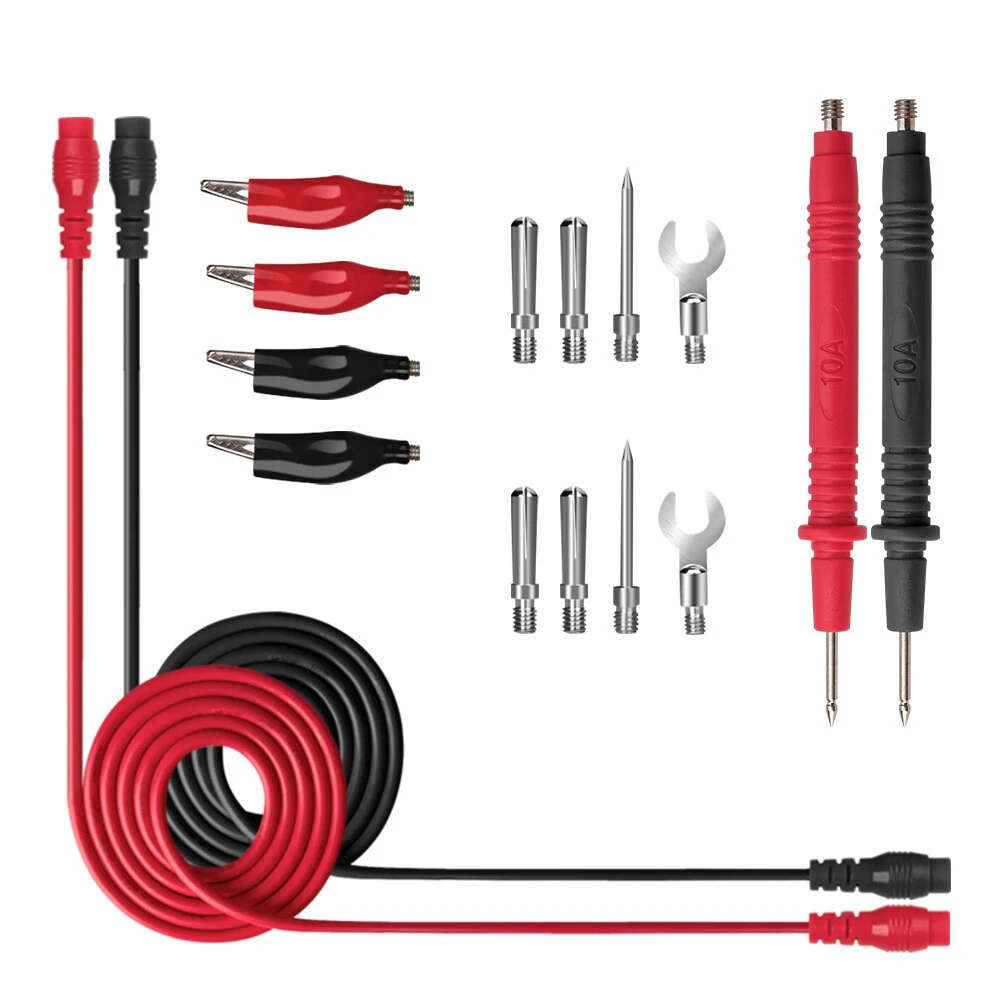 ANENG 16-in-1 Multimeter Test Leads | 1000V 10A with Crocodile Clips & Forks