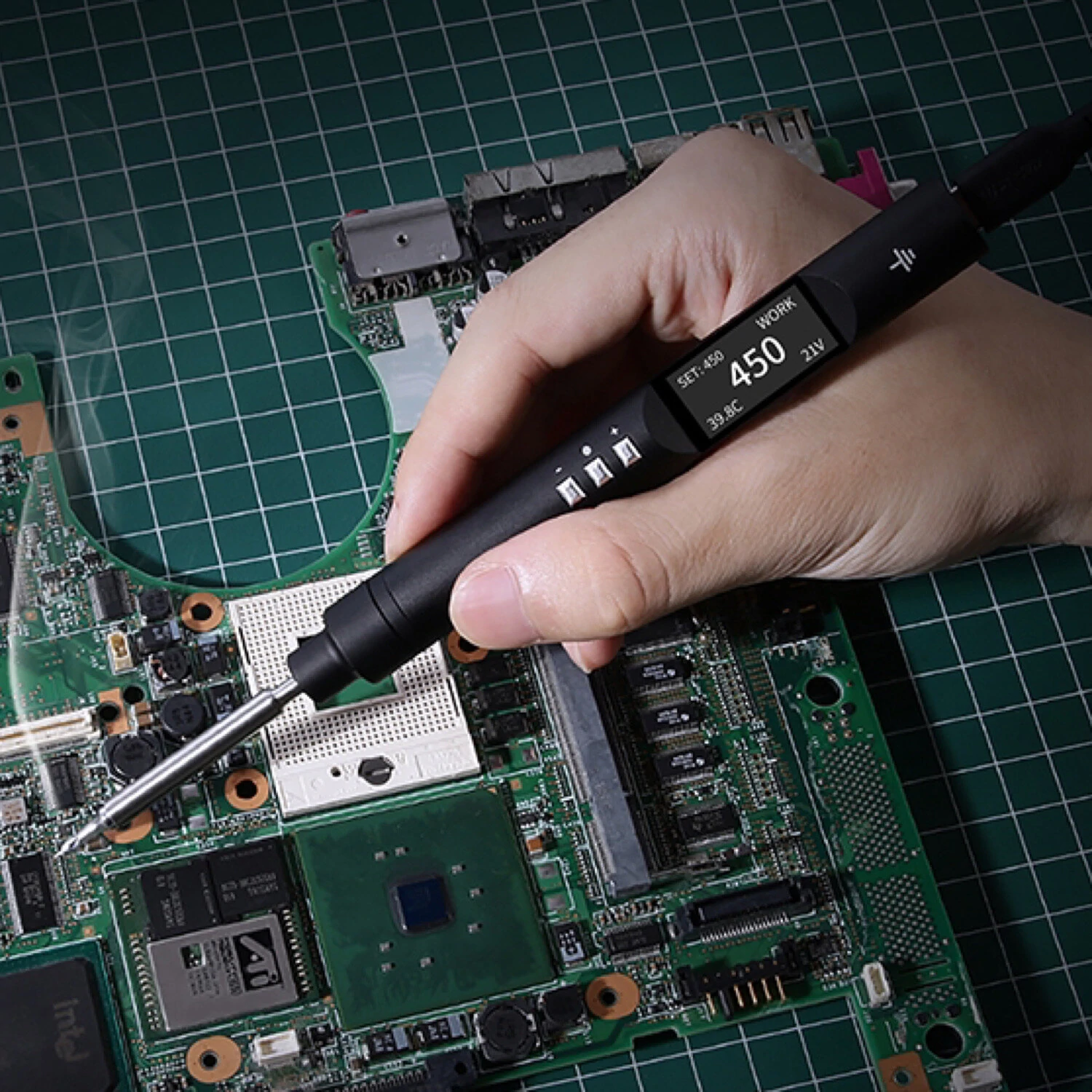 Drillpro PTS200 100W PD3.0 Smart Soldering Iron | CNC Metal Housing | T12 TS101 Compatible