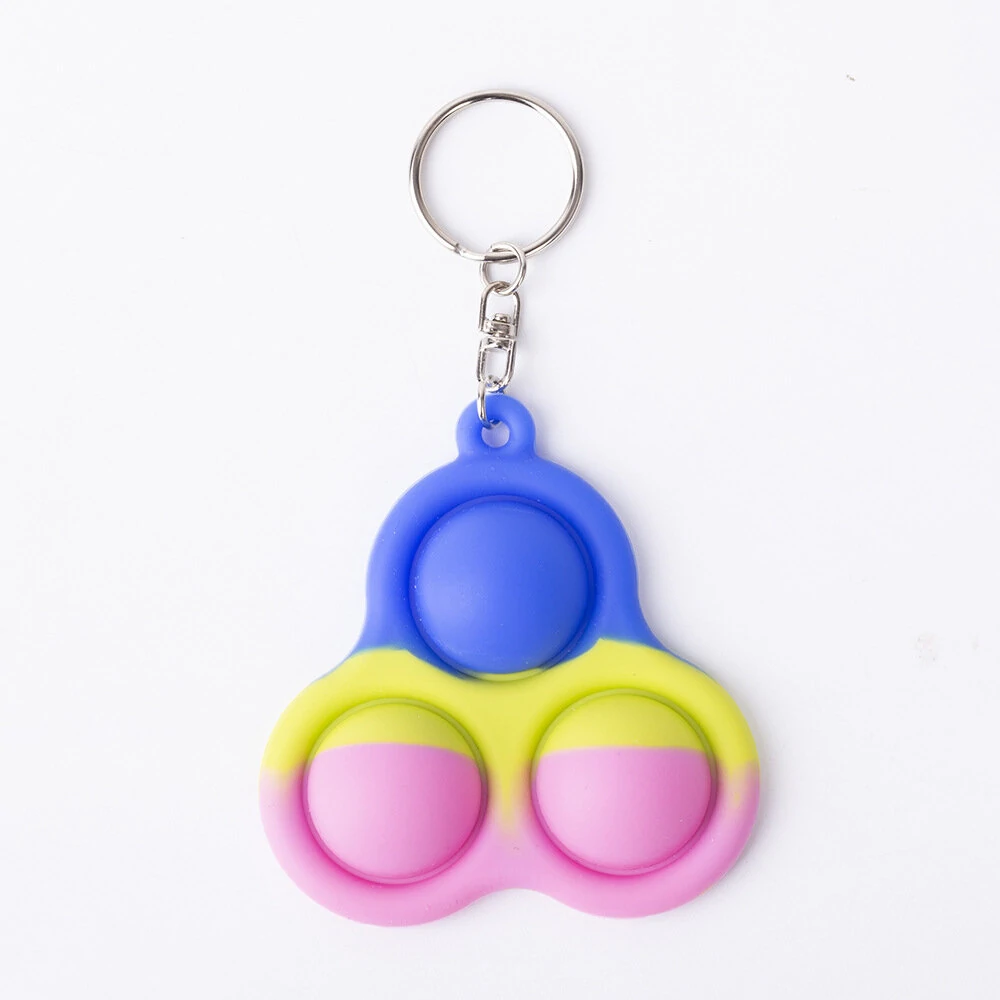 Mini Sensory Fidget Keychain | Push Pop Bubble for Stress Relief & Anxiety - Kids Teens Adults
