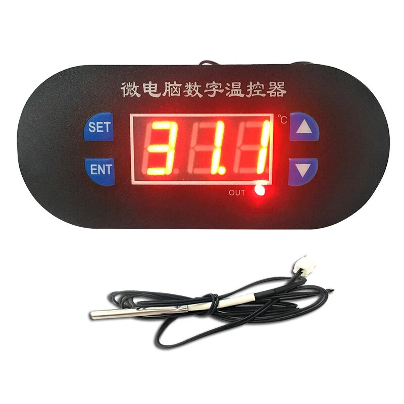 W1308 220V Digital Thermostat | 0-300°C Temperature Controller with LED Display & Sensor Probe