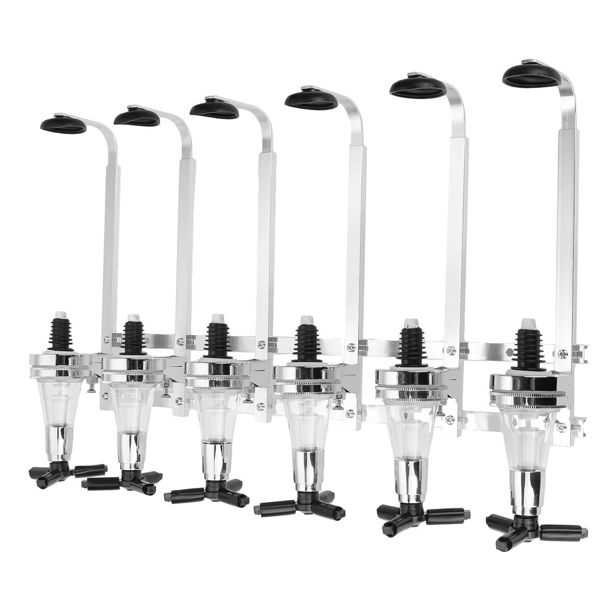 Rotary & Wall Mounted Aluminum Alloy Bar Butler - 6 Bottle Wine Rack