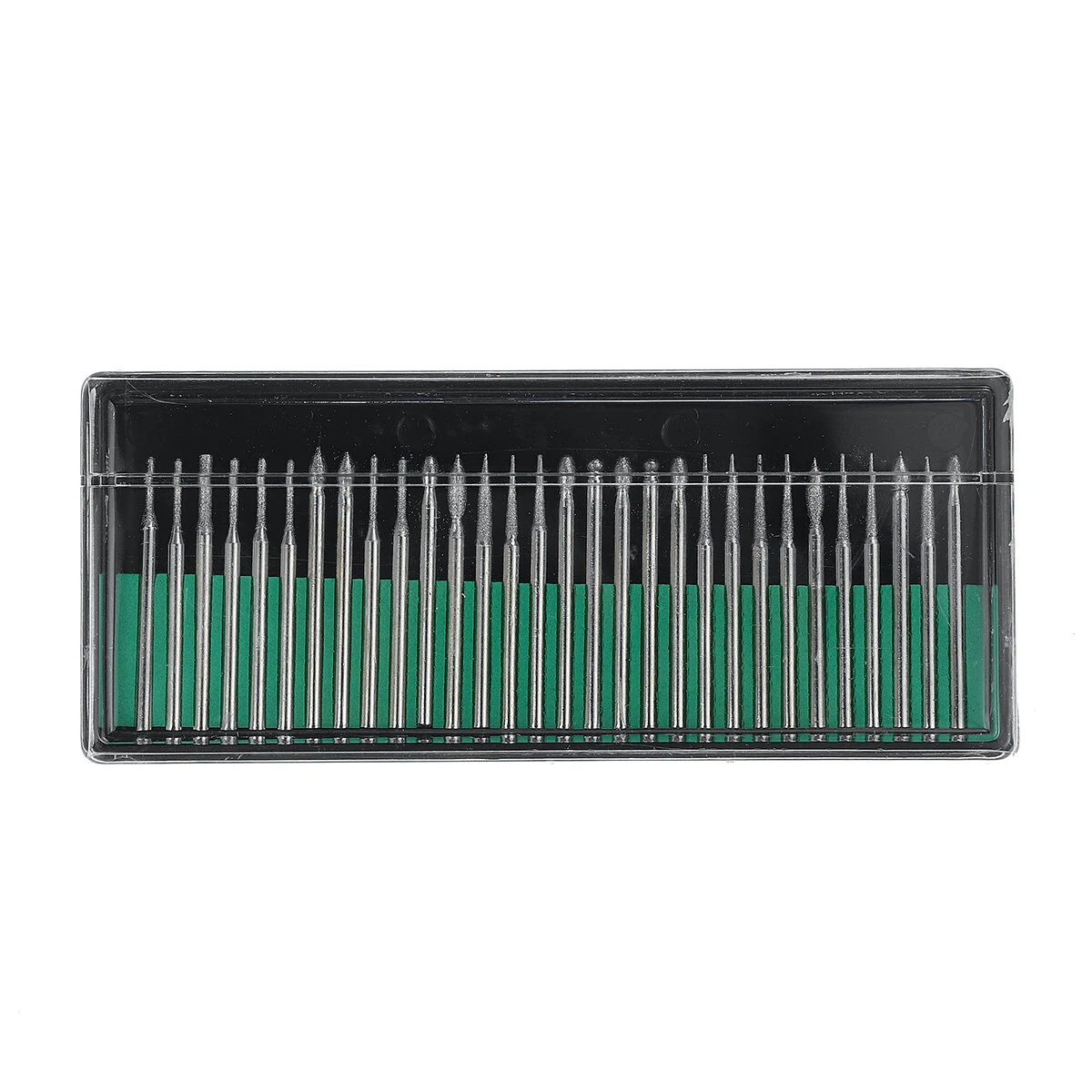 30pcs Diamond Grinding Burr Set - 3mm Shank Needle Point for Engraving Carving Polishing Glass Jade Stone