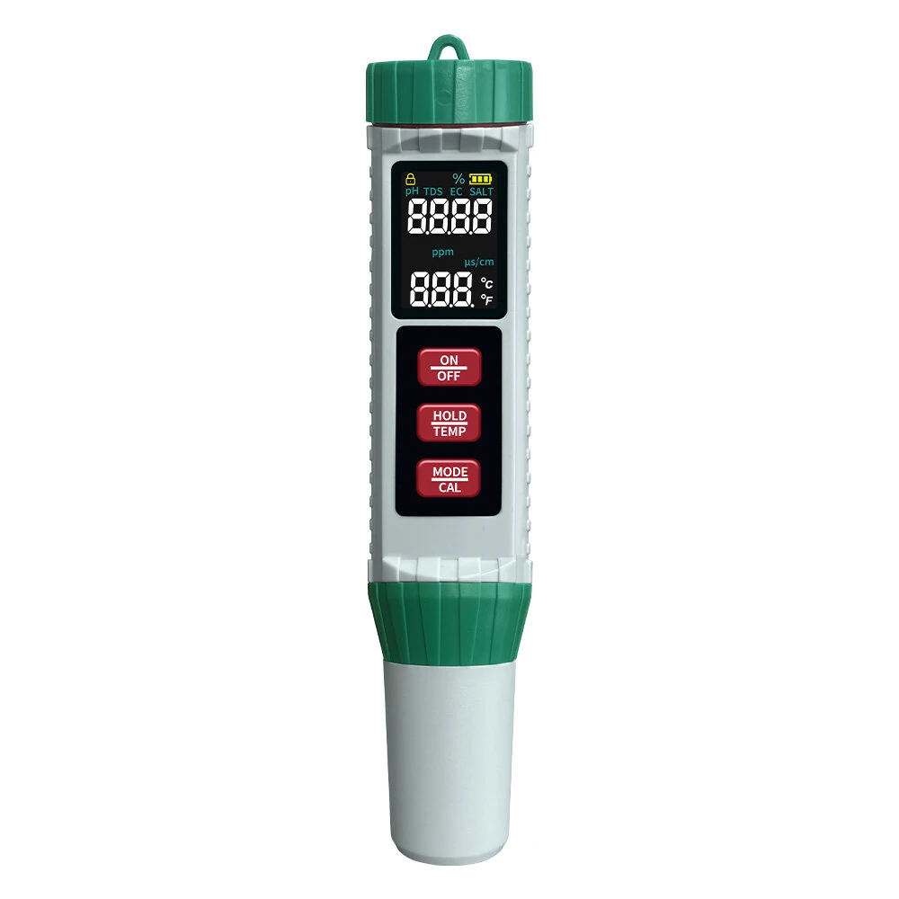 MF-X51 5-in-1 Water Tester - pH TDS EC Salinity Temperature | Digital Analyzer for Aquariums Pools Labs