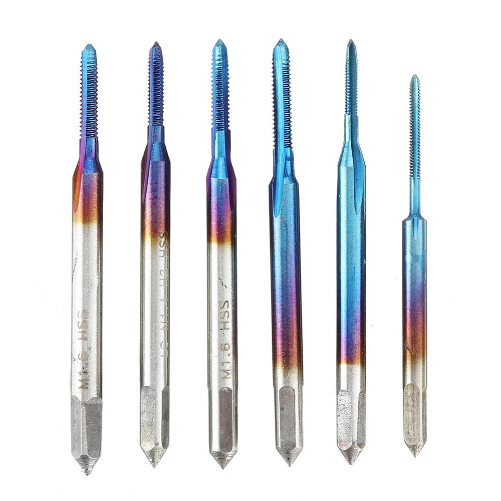Drillpro M1-1.8 HSS Machine Tap | Nano Blue Coated Metric Thread Straight Flute