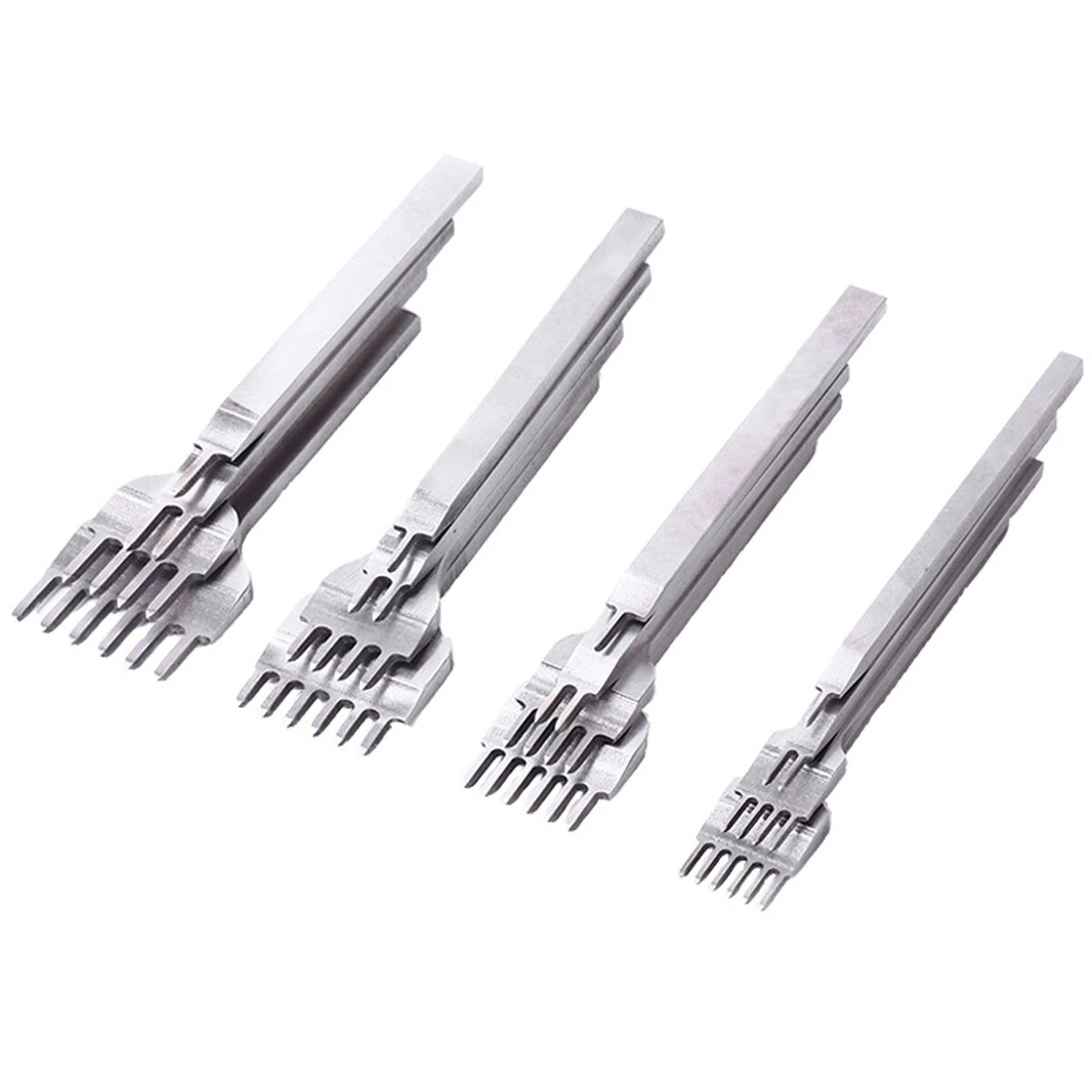 4Pcs Leather Hole Punch Tool Set - 3/4/5/6mm Sizes for DIY Craft Projects