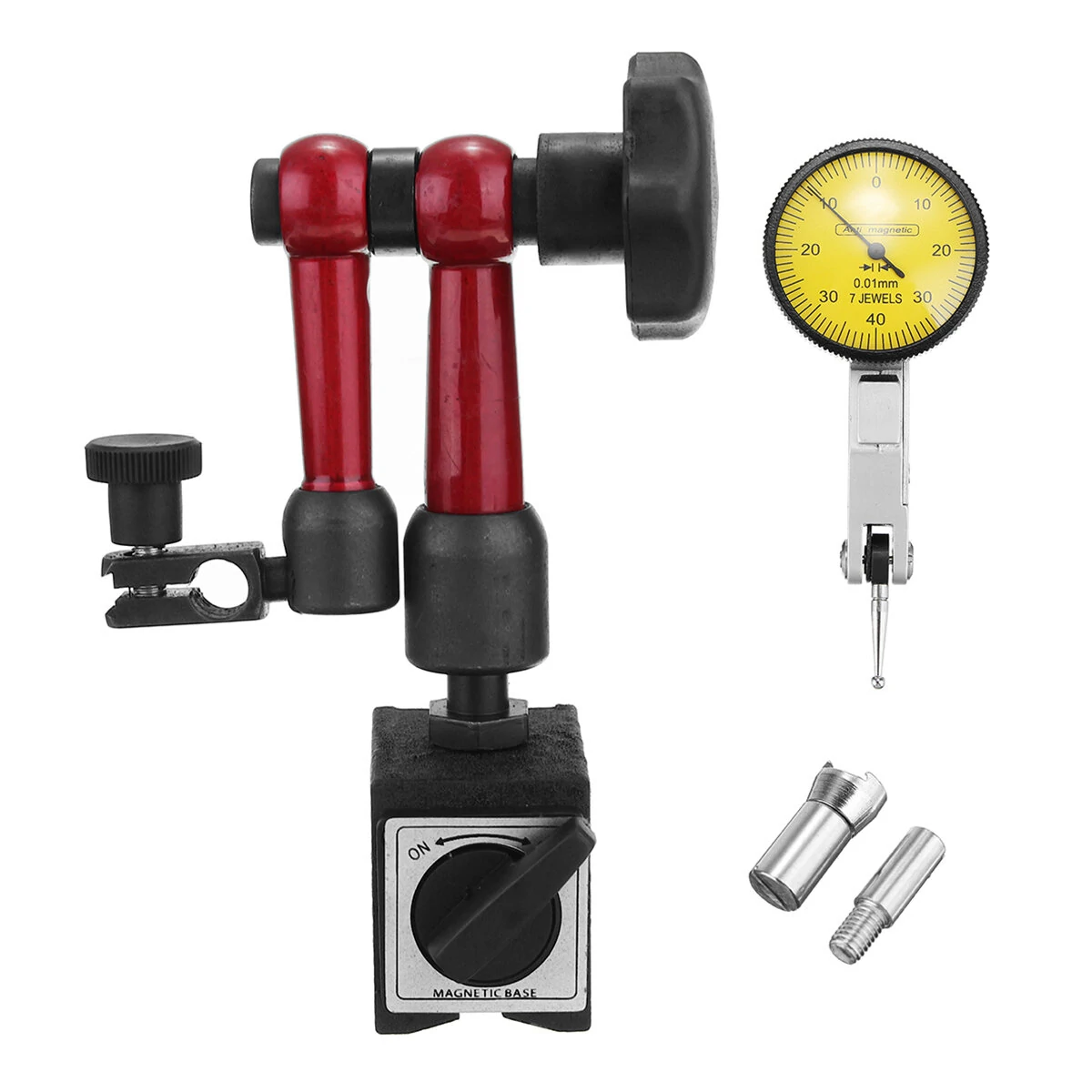 Universal Magnetic Base Stand with Dial Test Indicator | Precision Gauge Scale