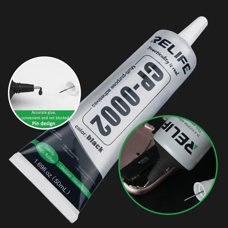 CP-0002 Mobile Phone LCD Screen Repair Glue - Black Back Cover Adhesive & Frame Sealant