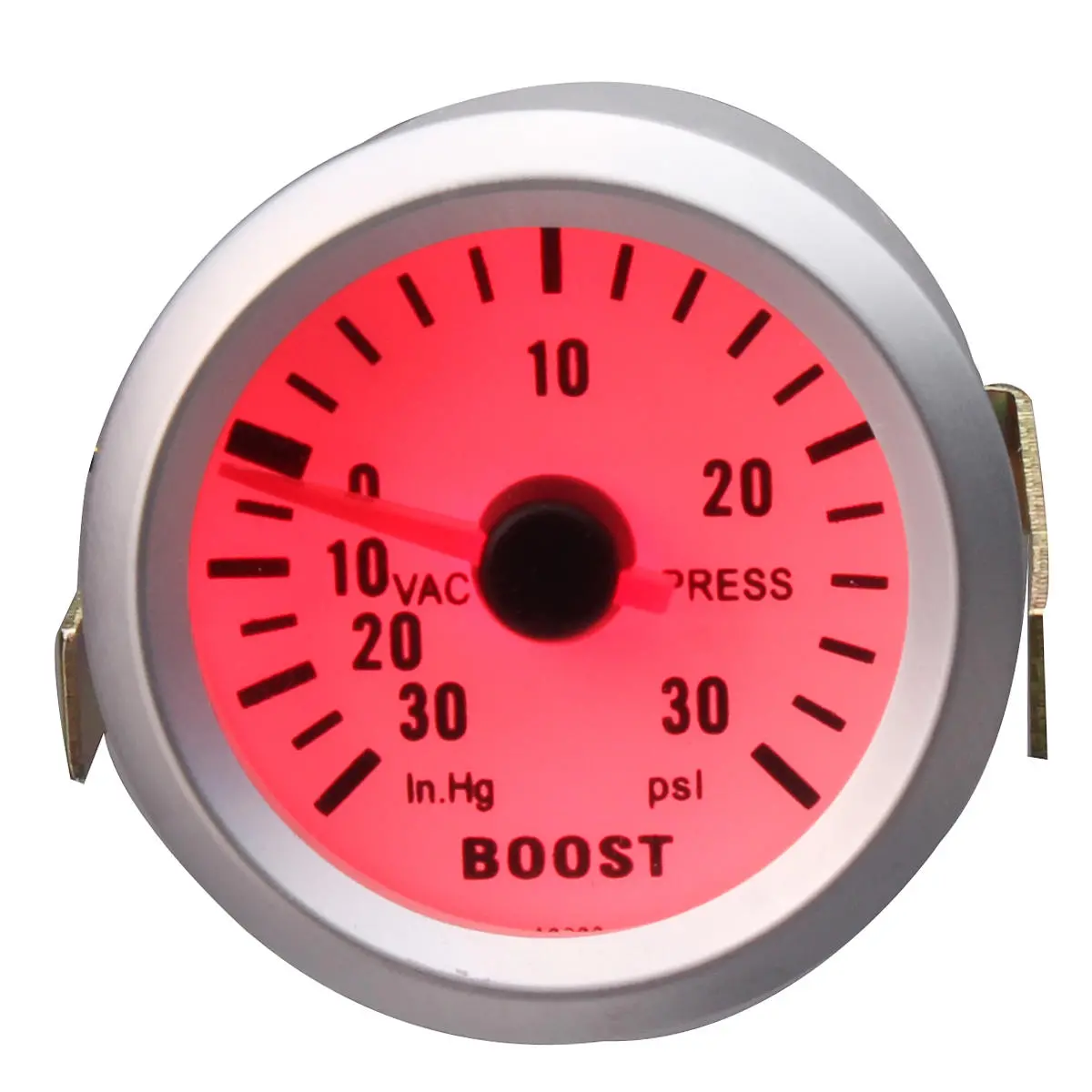 52mm Universal Car Turbo Boost Gauge - 30 PSI Red LED - 2 Inch Pressure Meter