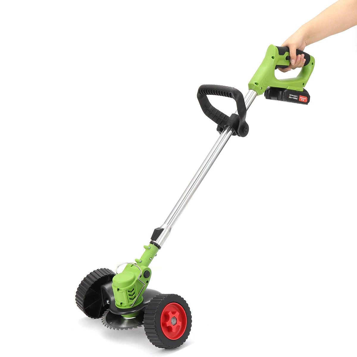 36V Cordless Grass Trimmer & Hedge Trimmer Set - 10000mAh with Wheels
