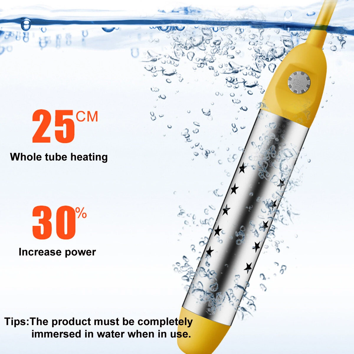 2000W/2500W Stainless Steel Immersion Water Heater for Inflatable Pool
