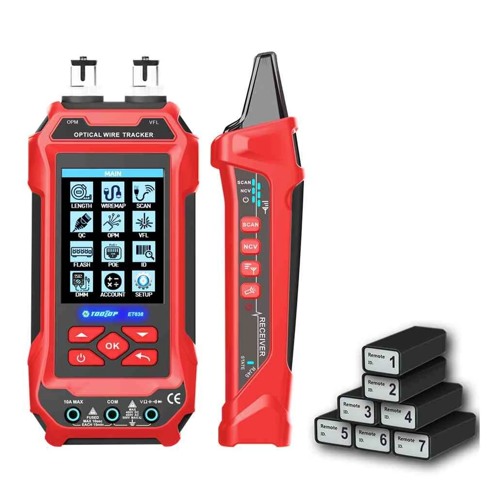 AV TOOLTOP ET636/ET638 Cable Tester & Multimeter | 3.2-Inch Color Screen | Rechargeable