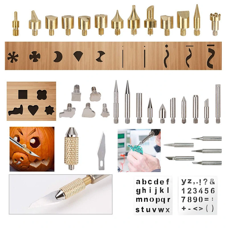 DIY Craft Soldering Iron - Wood Burning Pyrography Kit with Welding Tips
