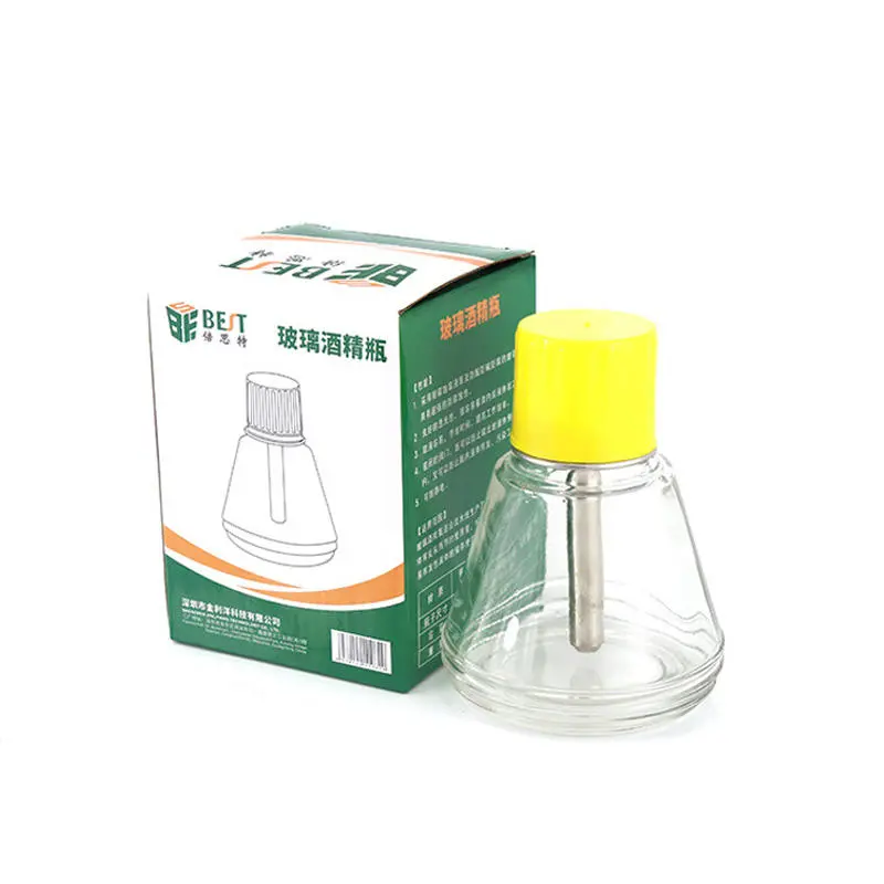 BEST 150ml Press Type Glass Alcohol Bottle | Corrosion-Resistant Acetone Bottle