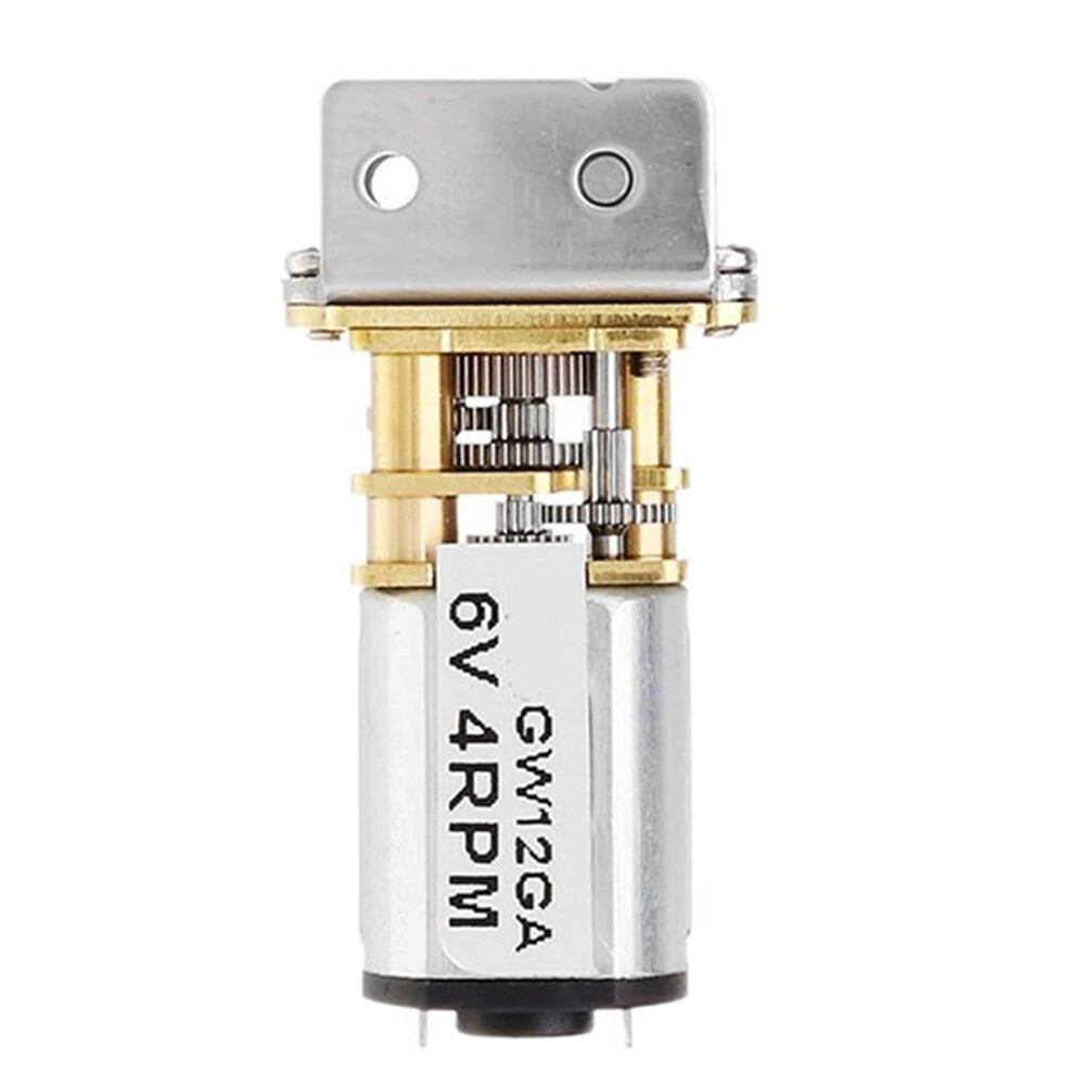 Machifit GW12GA-4 DC 6V 4RPM Worm Gear Motor | High Torque Gearbox
