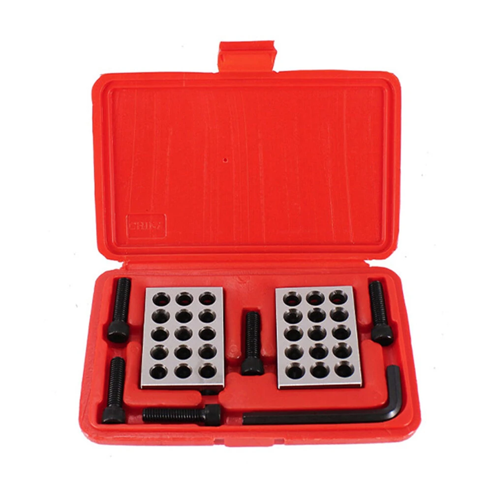 Metric Precision Parallel Blocks Set | 1-2-3 Inch 25-50-75mm | 23 Holes Iron Gauge Kit