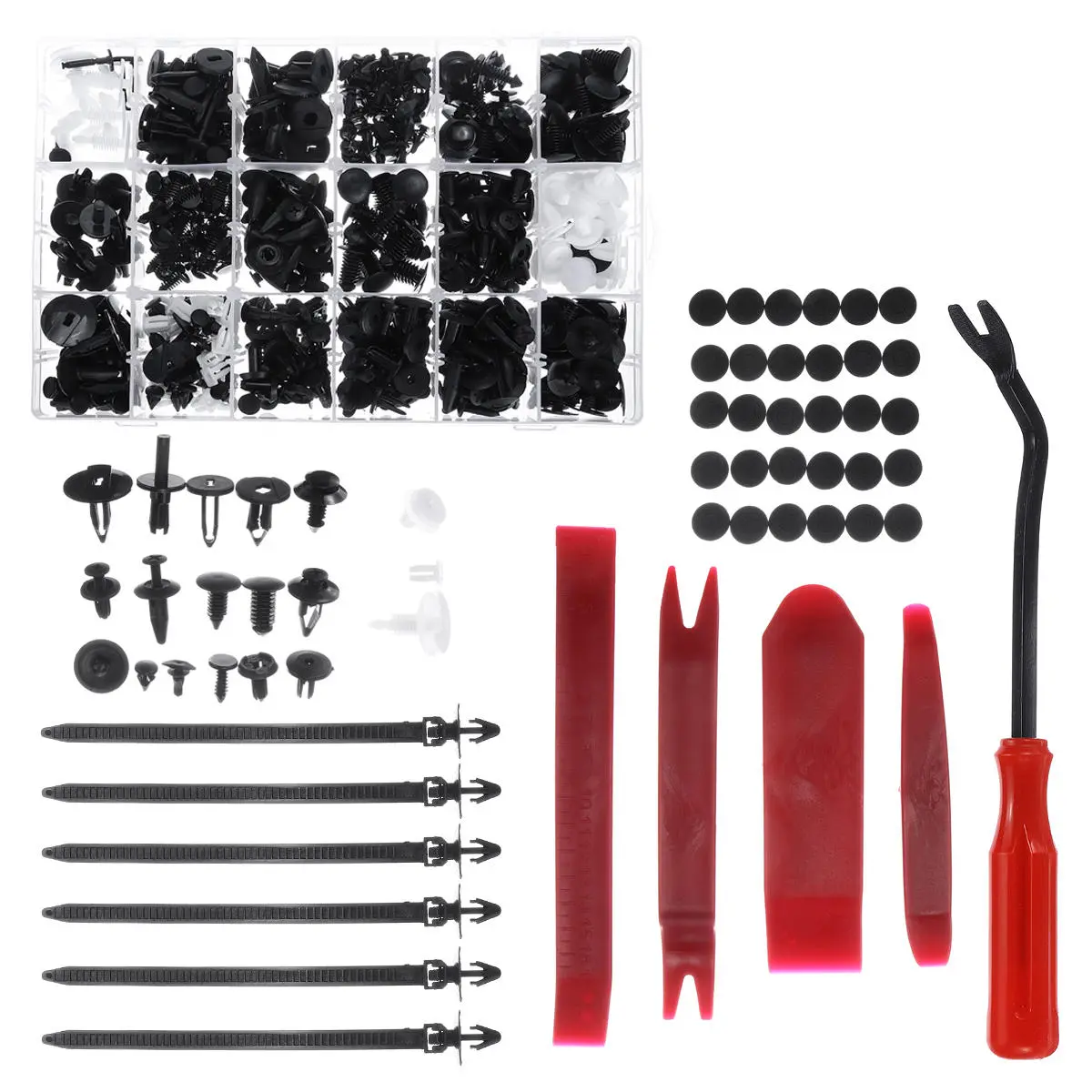 477Pcs Universal Car Bumper Fastener Kit - Rivet Clip & Expansion Screw Tool