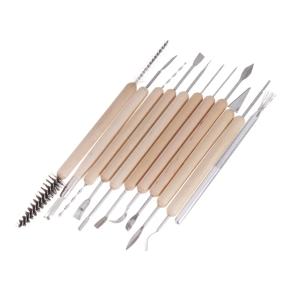 11Pcs Clay Sculpting Tool Kit - Polymer Ceramic Tools for Modeling & Carving