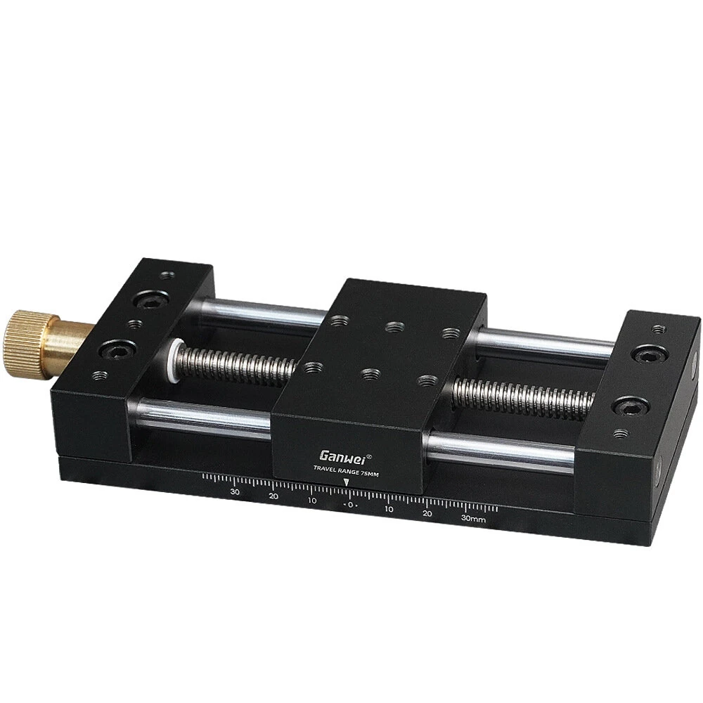 75mm Travel Displacement Platform | 120mm Precision Linear Stage - High Load Aluminum Alloy