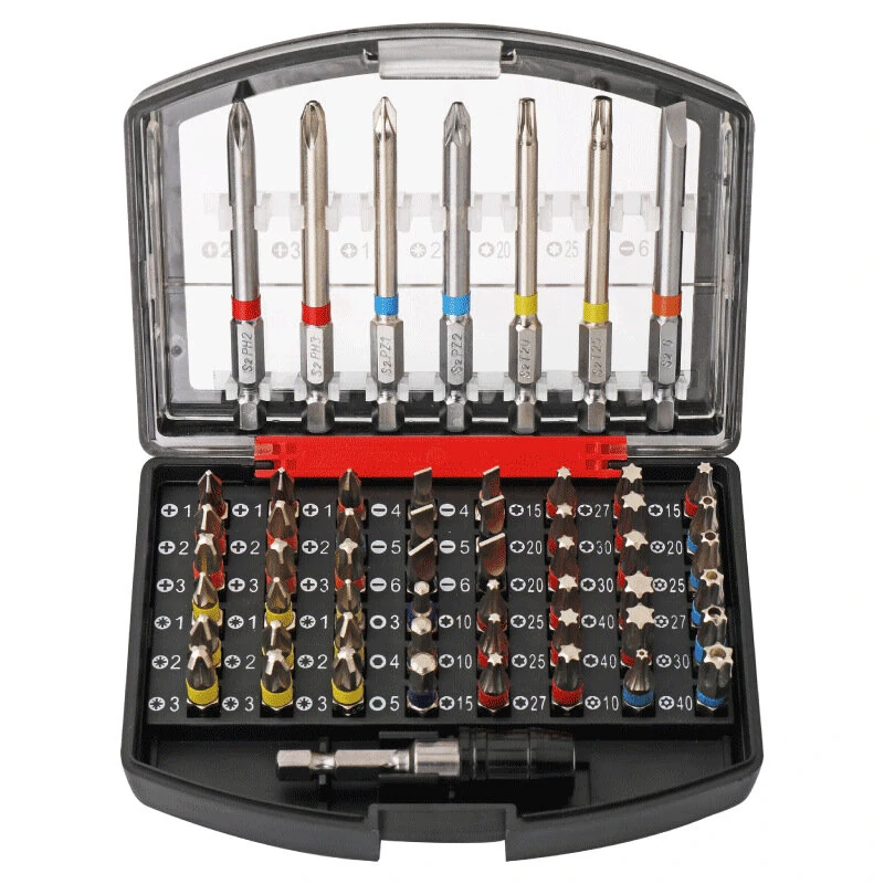 Hi-Spec 56Pc S2 Screwdriver Bit Set | Phillips, Hex, Torx | With Handle