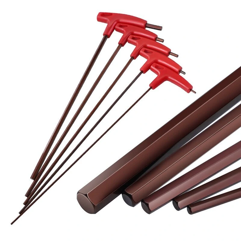 S2 Hardened T-Handle Allen Wrench Set | 3-8mm Hex Keys with Flat Head