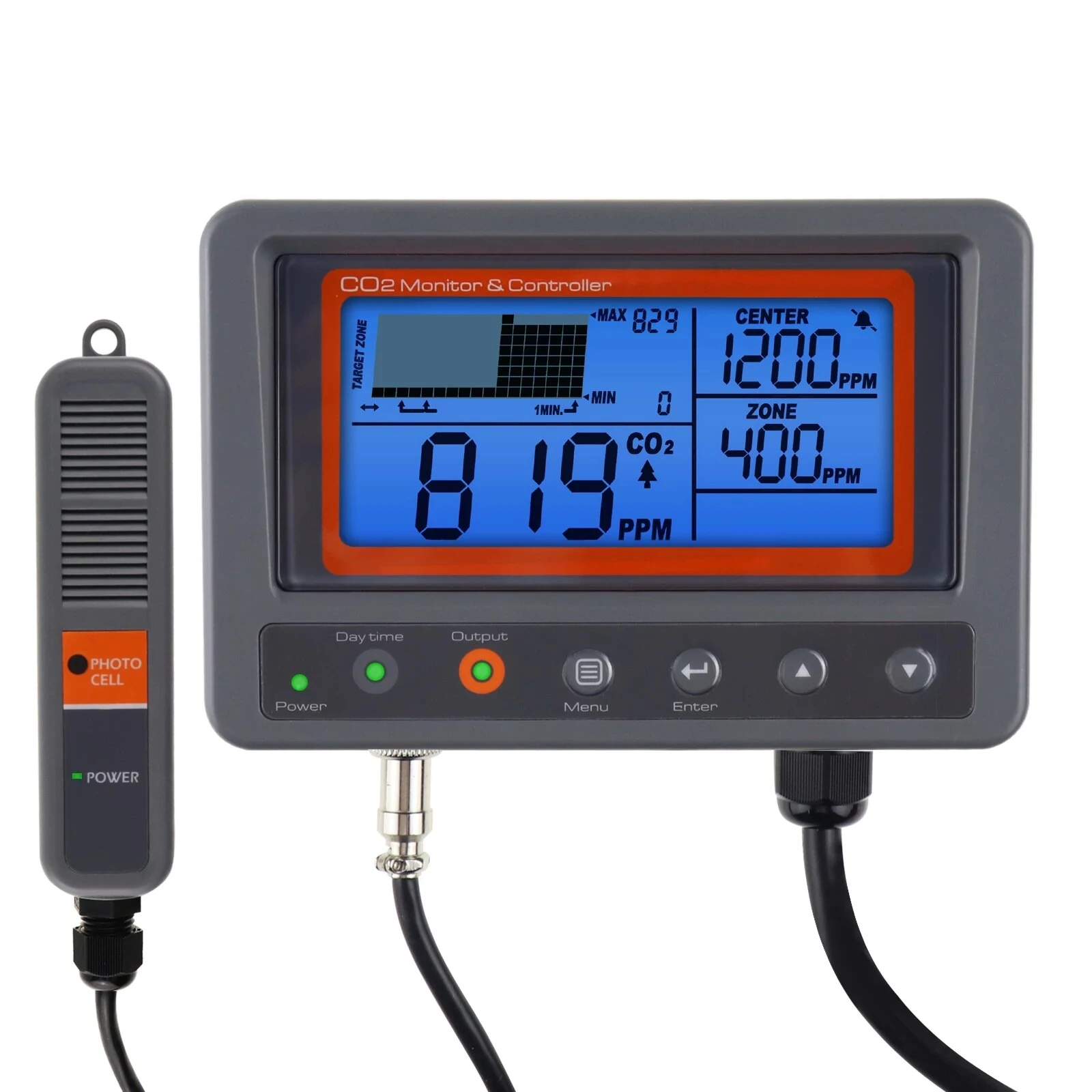 AZ7530 CO2 Monitor Controller with NDIR Sensor - Relay Function for Home Office Factory
