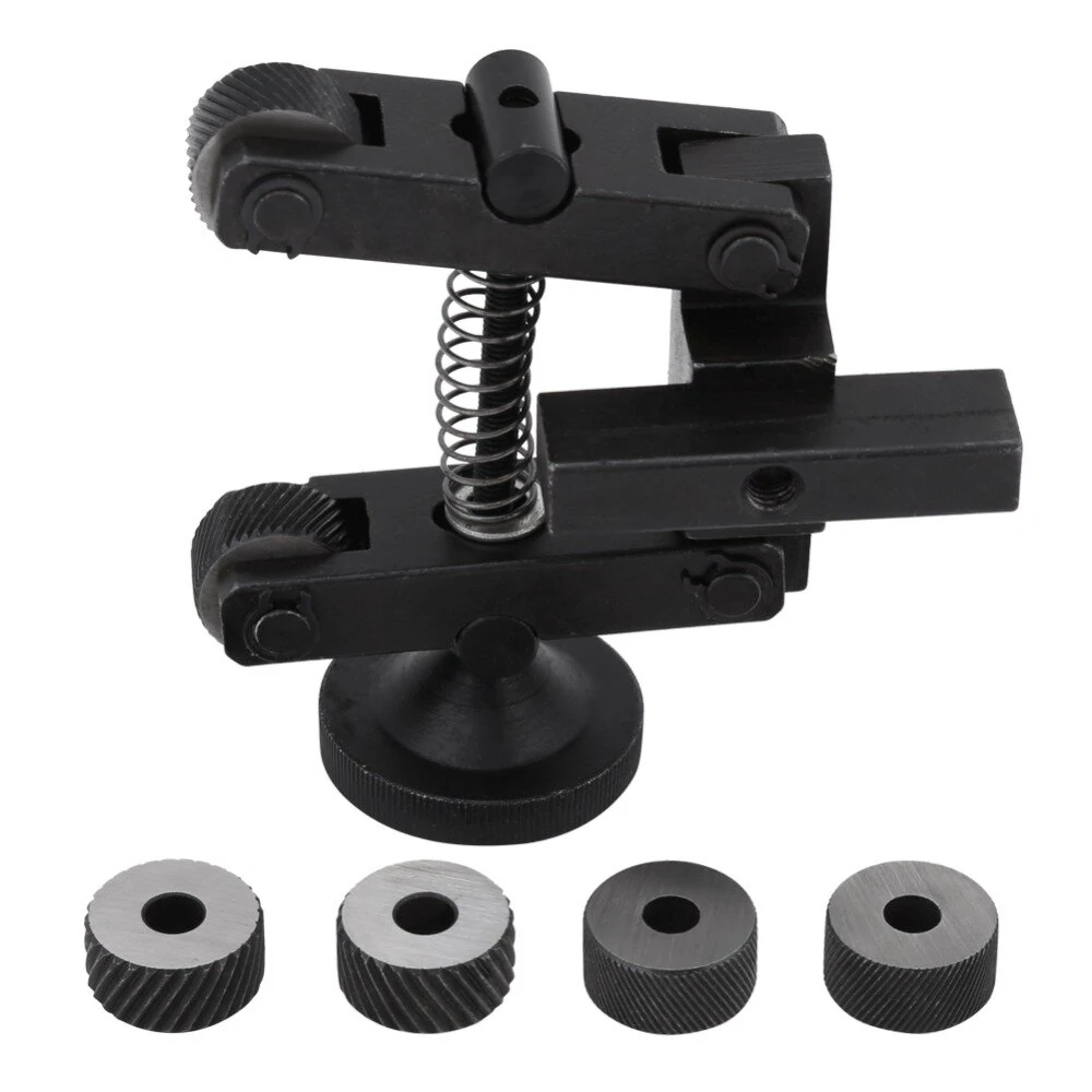 Machifit Adjustable Linear Knurl Tool Holder - Knurling Tool with Wheels for Lathe