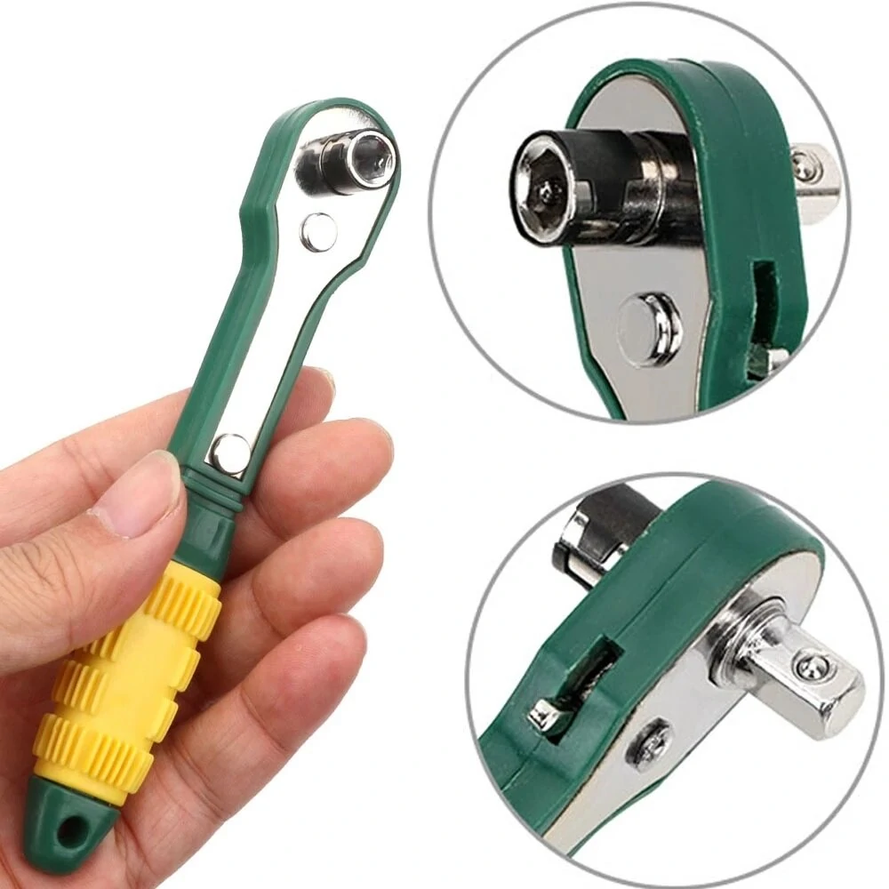 Mini 1/4 Screwdriver Ratchet Wrench | Adjustable Fast Rod with Quick Socket Tools