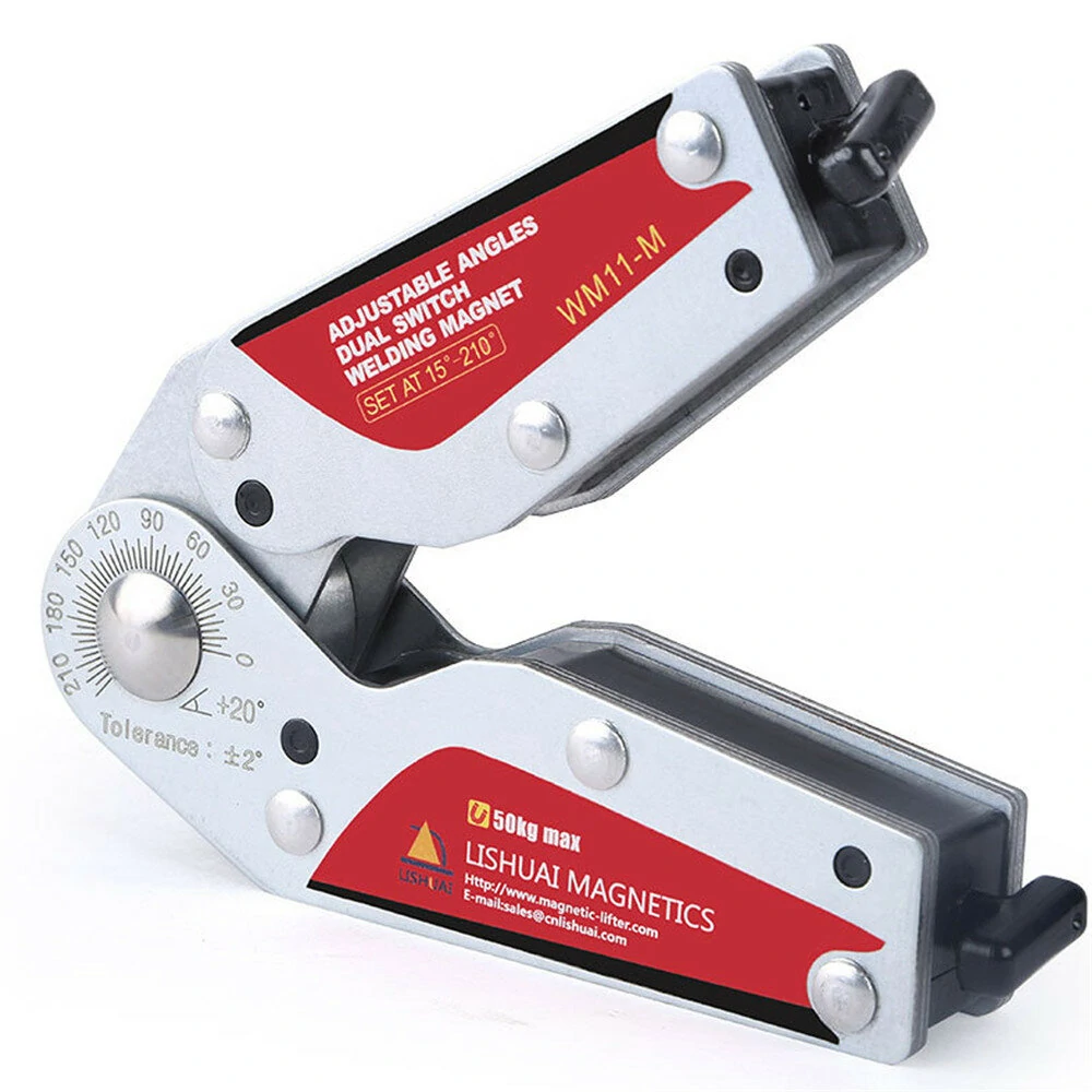 Adjustable Angle Welding Magnet - 15 to 210 Degrees - Magnetic Welding Tool