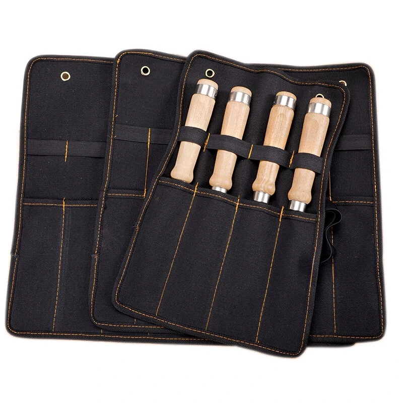 Chisel Tool Roll Holder | Canvas Carrying Case for Wrenches & Hammers