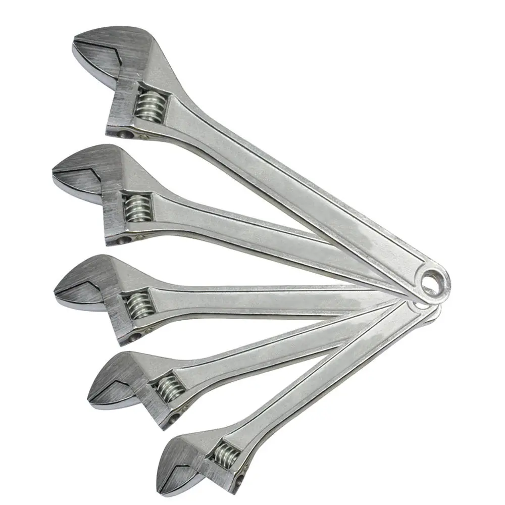 Adjustable Monkey Wrench - 4 to 12 Inch Steel Spanner Tool for Cars & Hand Use