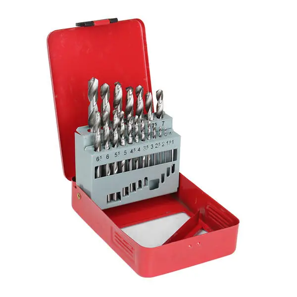 19pcs HSS Twist Drill Bits Set | 1-10mm High Speed Steel Straight Shank