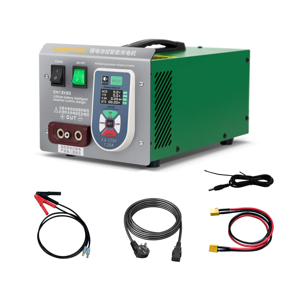 CH12V20 Intelligent CNC 2.5KW Fast Charger | 3.6V-125V 20A for Li-ion & LiFePO4