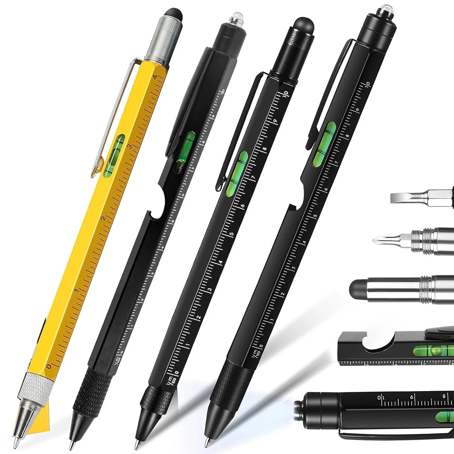 9-in-1 Multi-Tool Stylus Pen | LED Light, Screwdriver & Bottle Opener - Heavy Duty Aluminum - Perfect DIY Gift